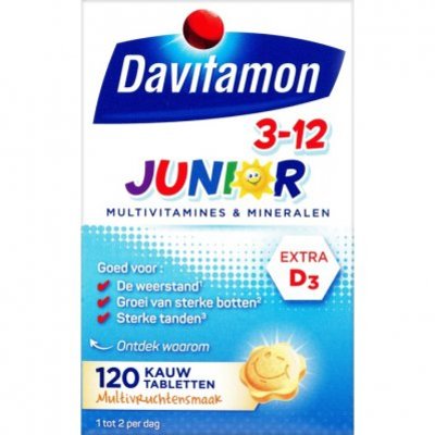 Davitamon Junior kauwvitamines 3-12 jaar